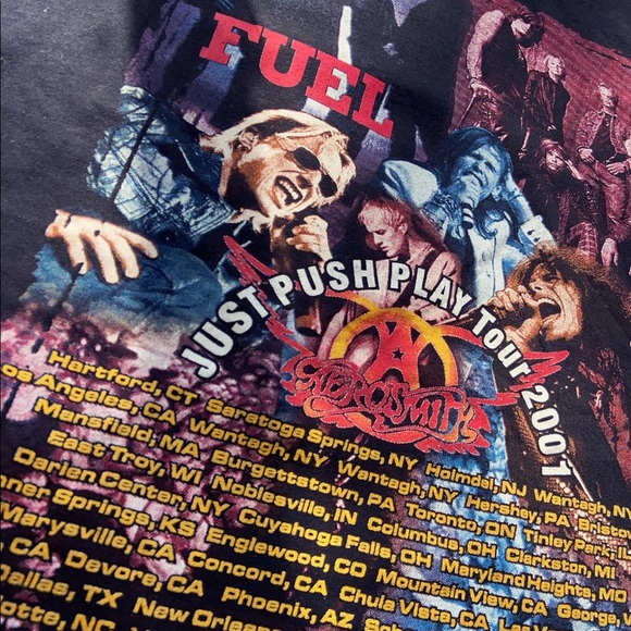 Aerosmith 2001 Just Push Play Tour Tee - Picture 4 of 5